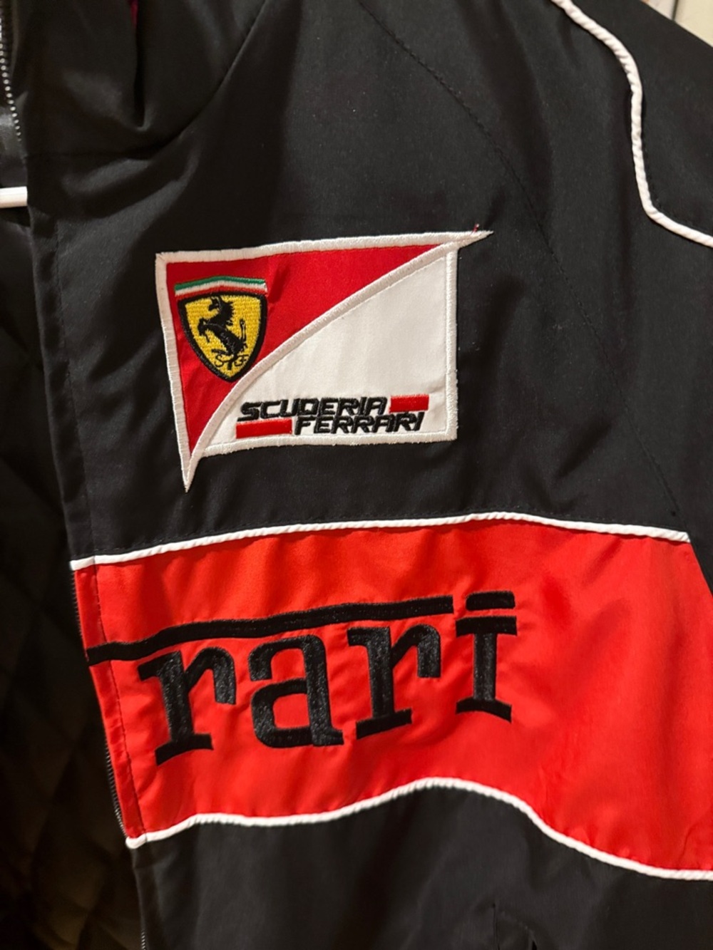 Ferrari Black and Red Logo Racing Jacket - Picture 3 of 6